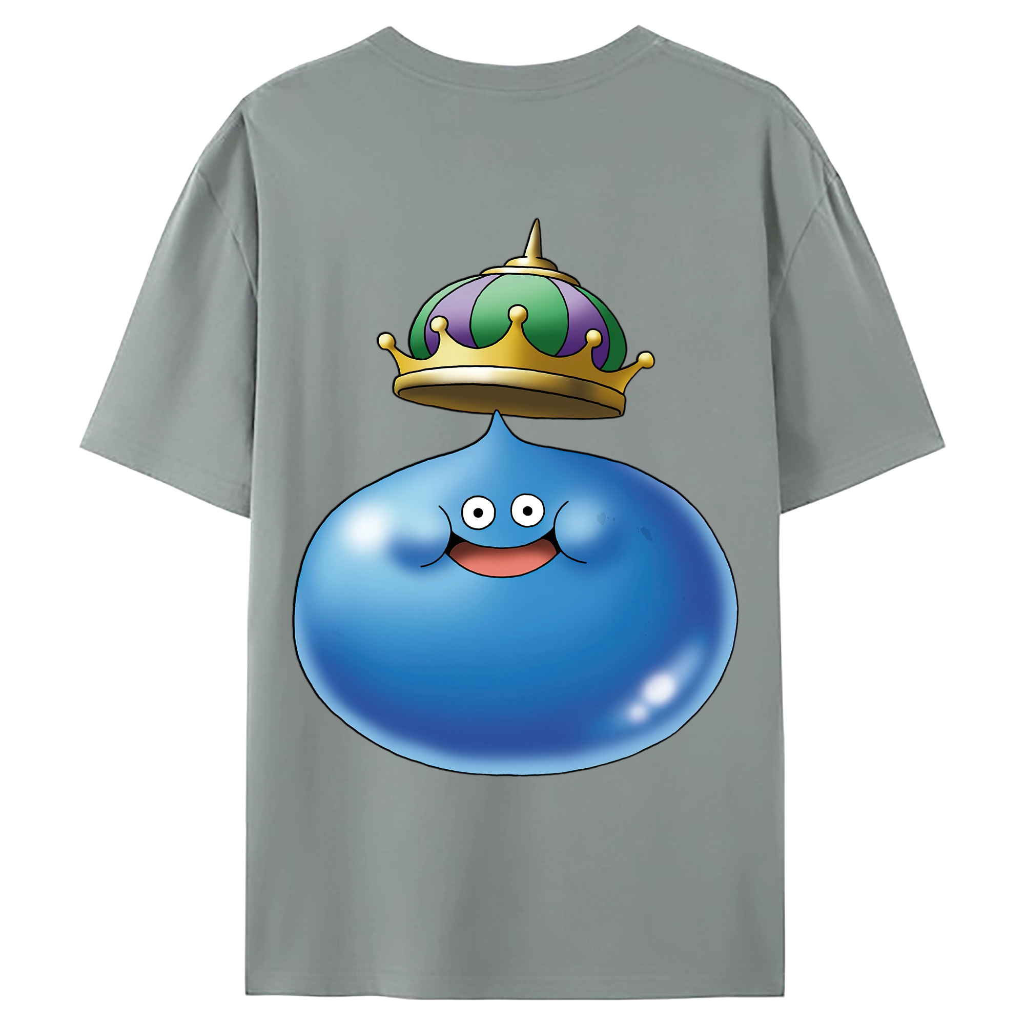 （画像用） ドラゴンクエスト Doragon Kuesuto Dragon Quest 綿100％ メンズ半袖Tシャツ（バックプリント） 通気性